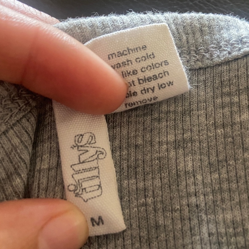 Grey Ribbed Shirt - Picture 2 of 2